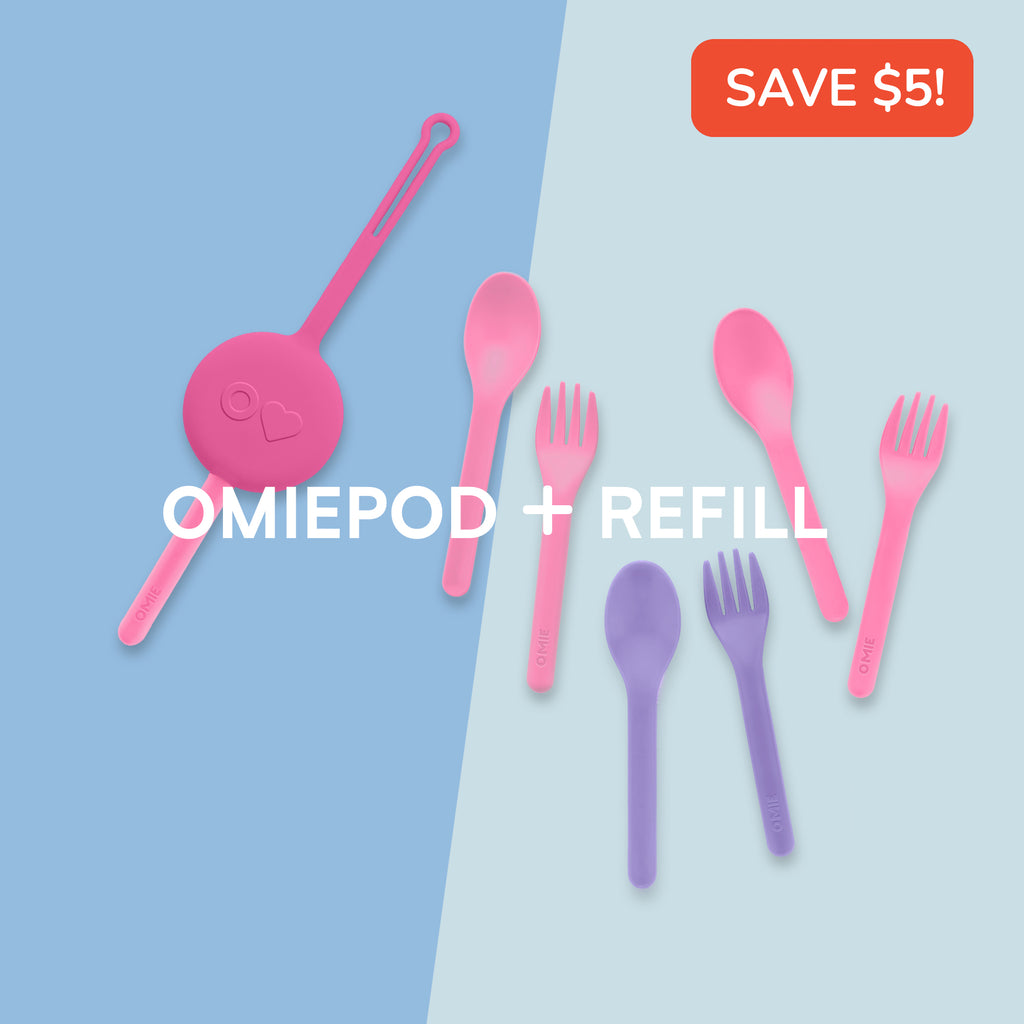 OmieBox Accessories Collection - Fork, Spoon + Pod Set 