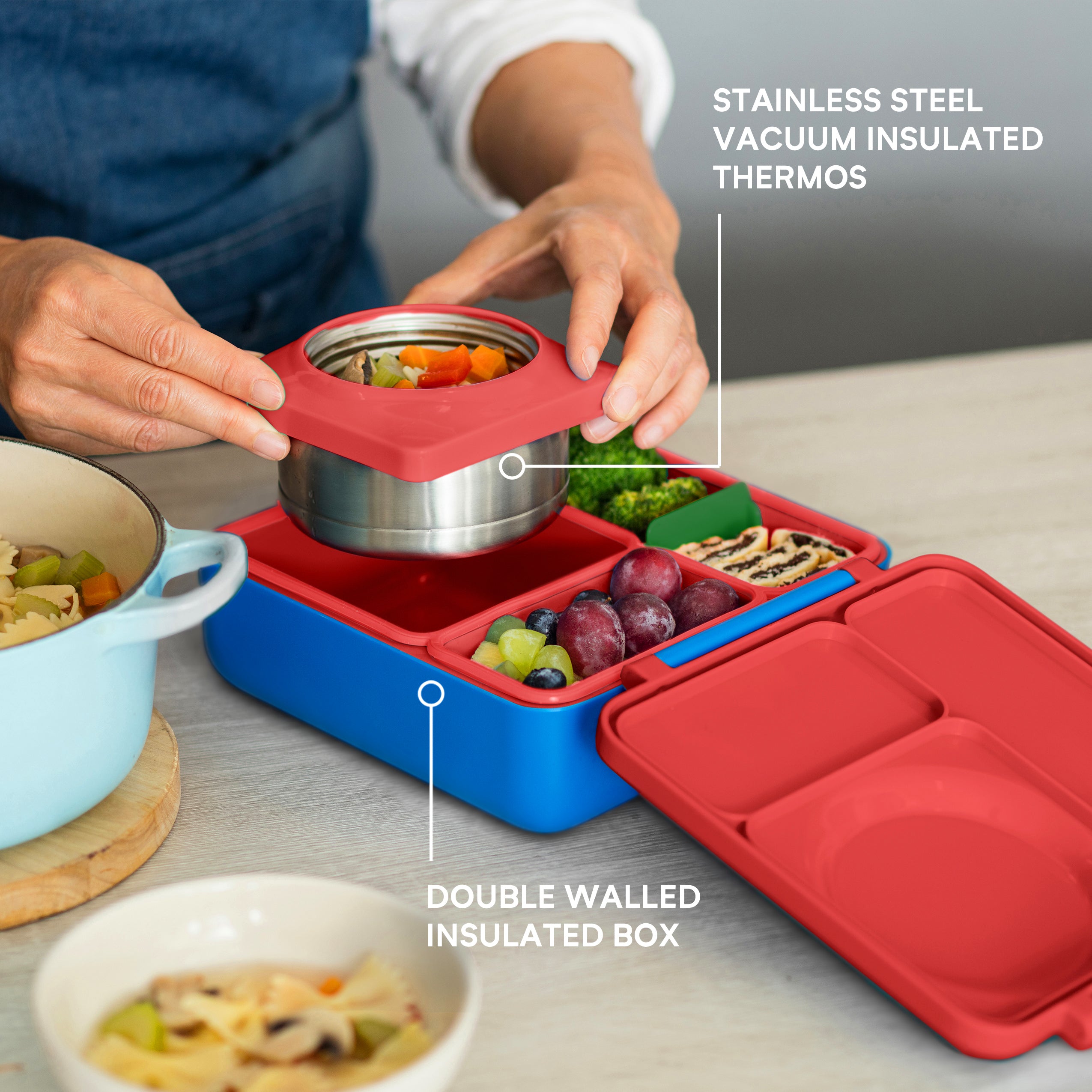 OmieBox BPA-Free Bento Lunchbox For Girls